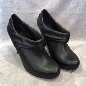 Black Coned Heel Booties